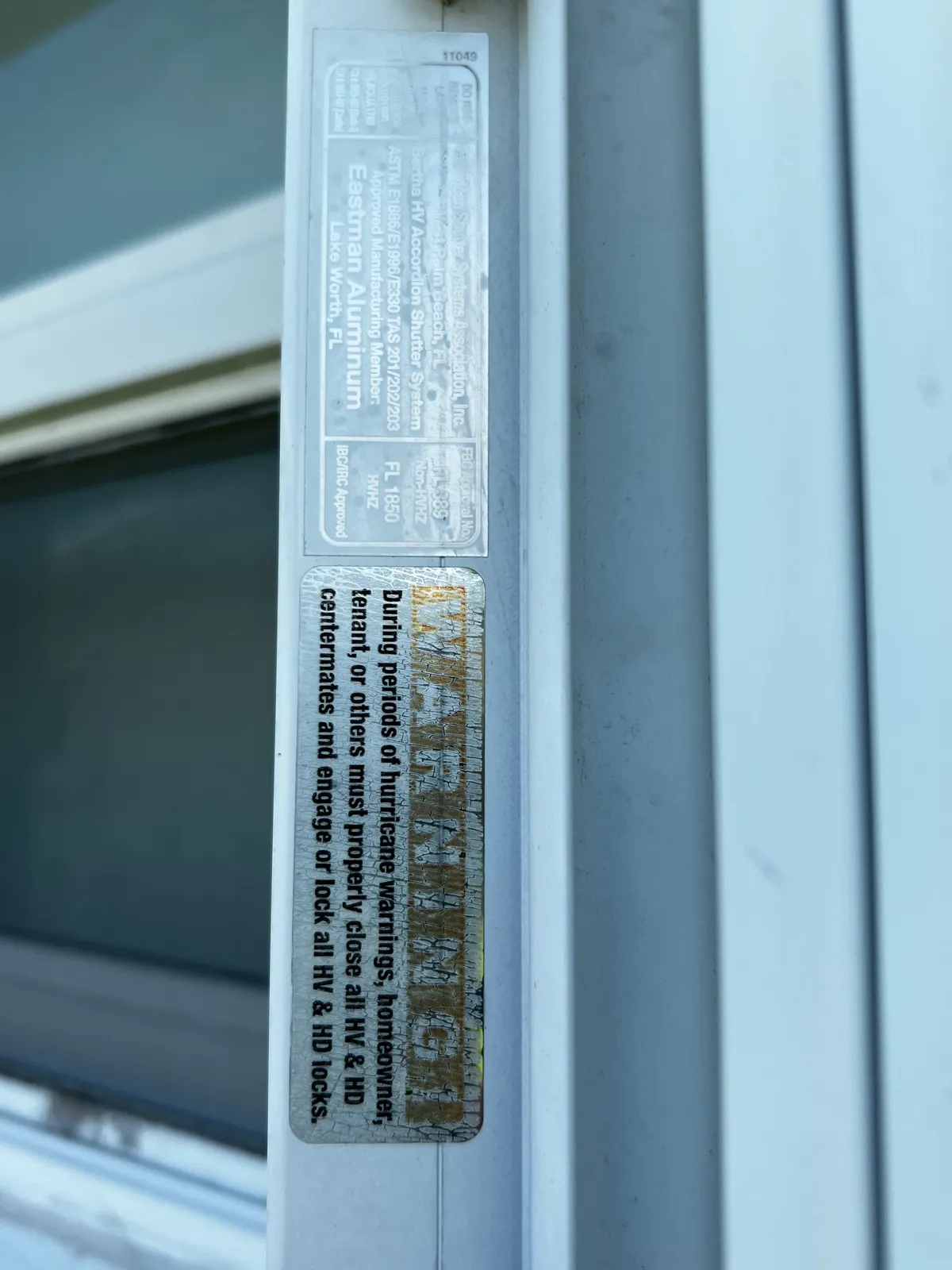 Impact window label